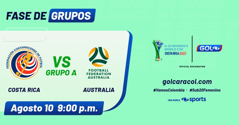 Costa Rica vs. Australia, en el Mundial femenino Sub-20