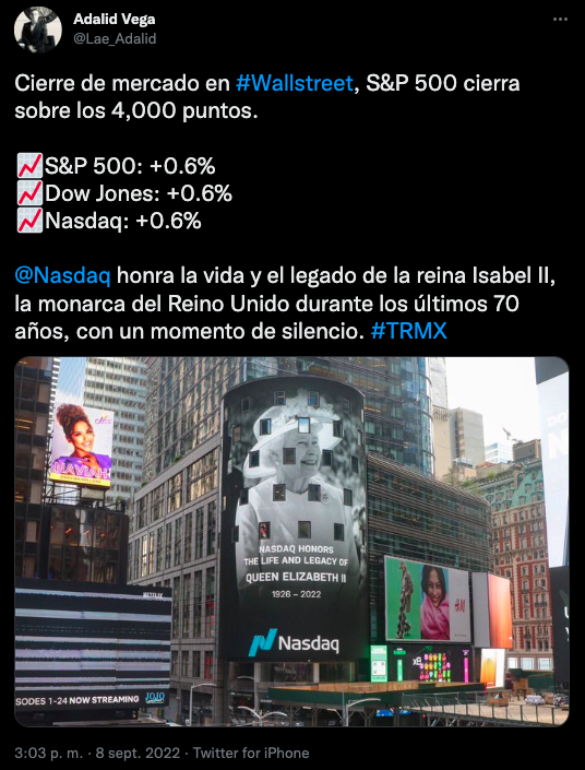 Homenaje a la reina en Times Square