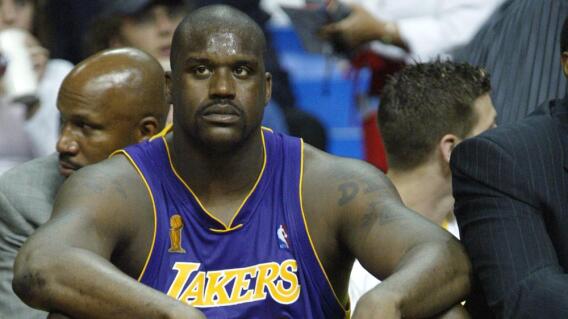 Shaquille O'Neal, leyenda de la NBA, con Los Ángeles Lakers Shaquille O'Neal, leyenda de la NBA, con Los Ángeles Lakers