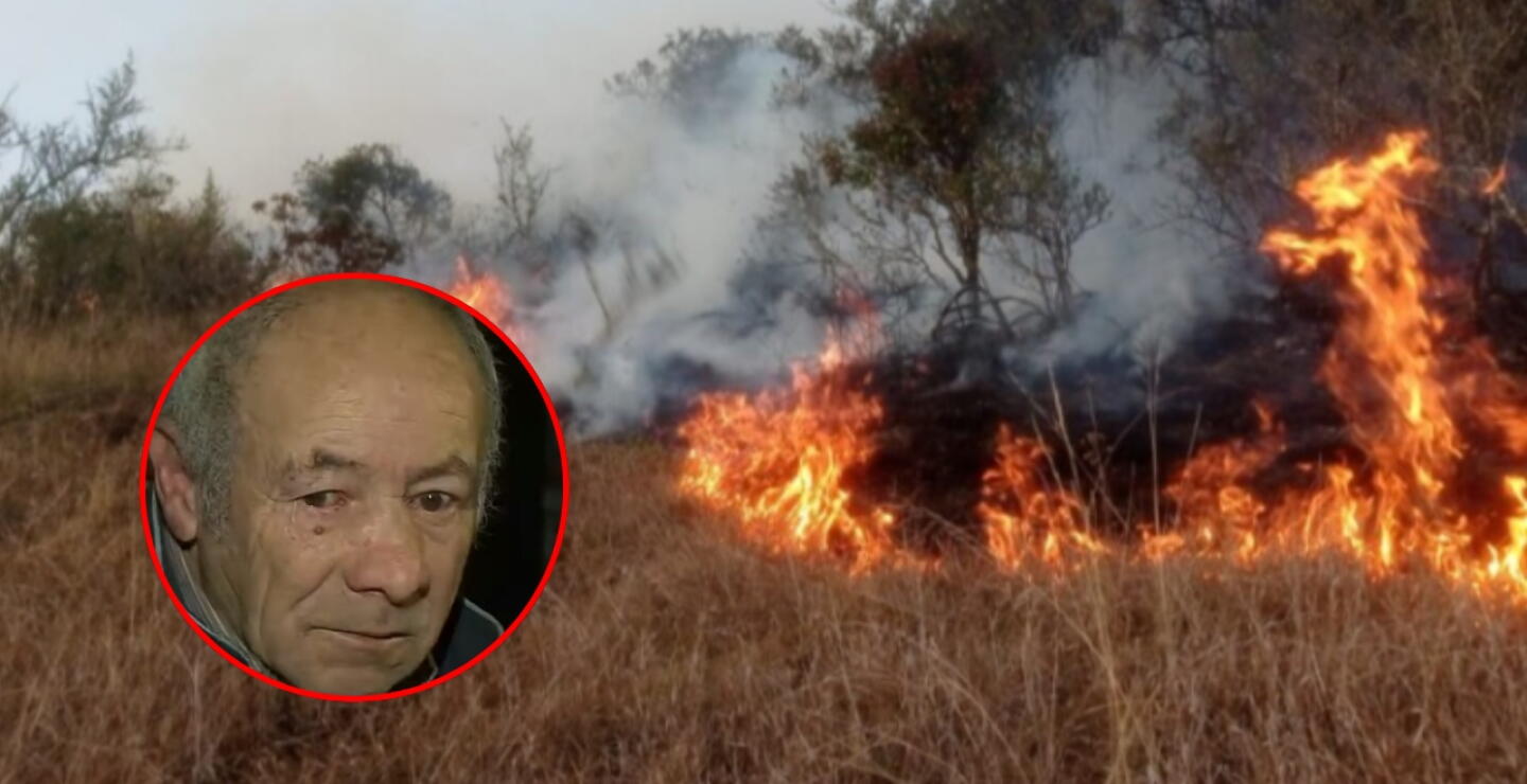  Así vive el adulto mayor que está a pocos metros del incendio del cerro El Cable en Bogotá