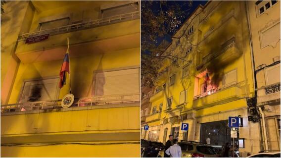 El ataque al consulado de Venezuela en Lisboa. El ataque al consulado de Venezuela en Lisboa.