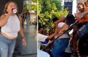Una mujer se desmayó en un concurso de tomar cerveza