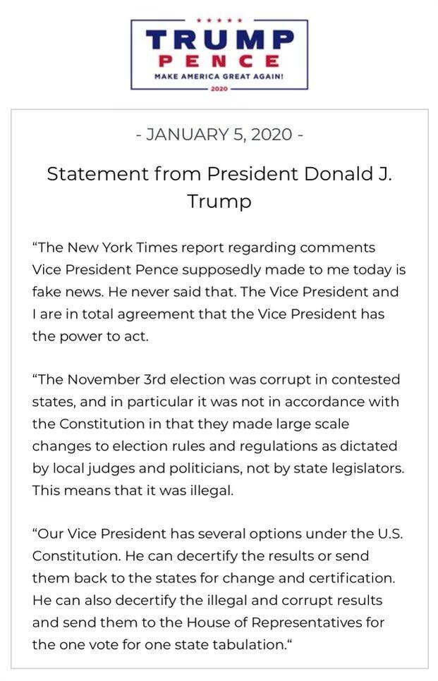 Comunicado de prensa Trump sobre Mike Pence.jpeg