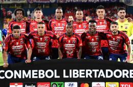 La formación titular de Independiente Medellín frente a Juventud Las Piedras en el Atanasio. 