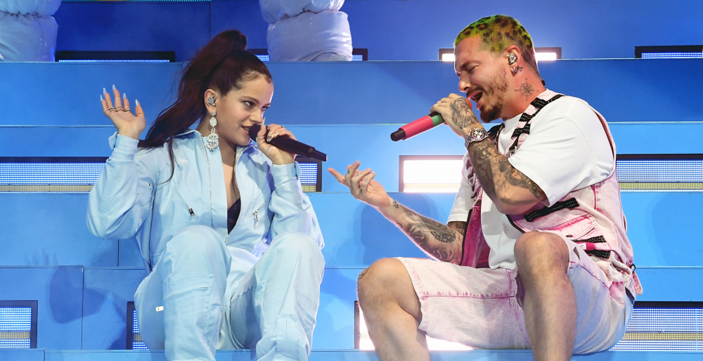 341872_BLU Radio. Rosalia y J Balvin // Foto: AFP