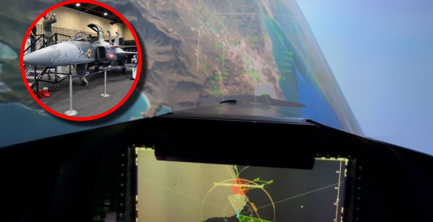 El simulador del Gripen: así es la herramienta clave con la que Colombia entrenará a sus pilotos