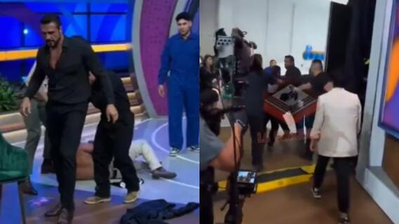 Famoso luchador atacó a presentadores en pleno programa televisivo. Famoso luchador atacó a presentadores en pleno programa televisivo.