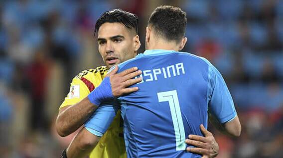 Falcao junto a David Ospina Falcao junto a David Ospina