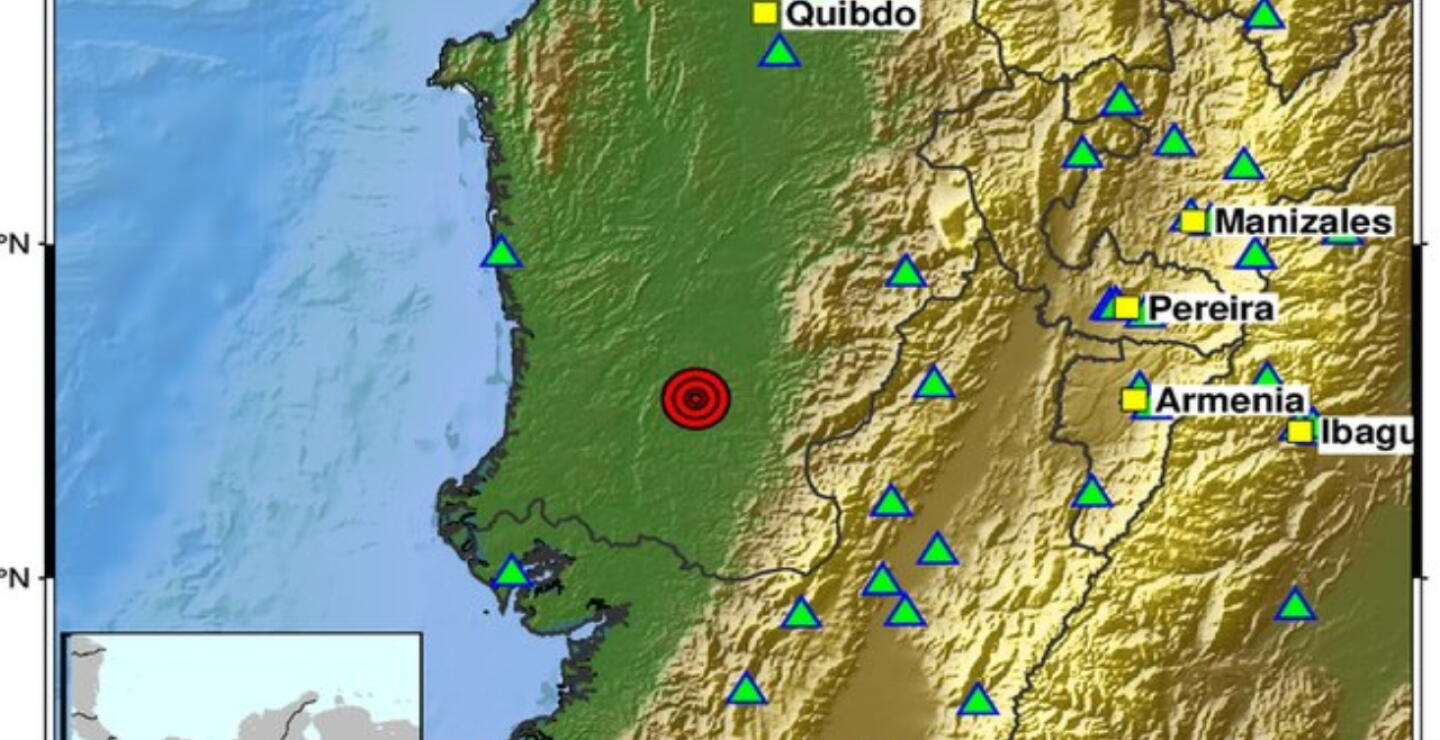 Temblor de magnitud 4,4 en Colombia: epicentro fue en Istmina, Chocó