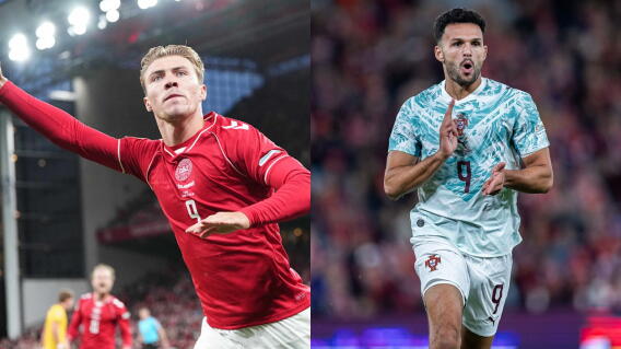 Dinamarca y Portugal se enfrentan en la Liga de Naciones de la UEFA. 