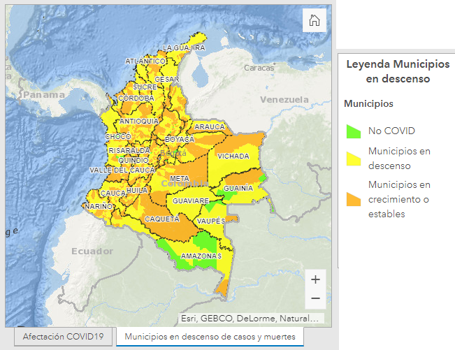 Mapa Covid Colombia