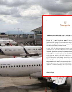 Aerocivil restableció el servicio en el Centro de Control de Bogotá tras falla técnica. -