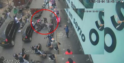 Atacan a vigilante informal en pleno centro de Bucaramanga