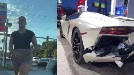 Mujer choca con Lamborghini y se hace la víctima Mujer choca con Lamborghini y se hace la víctima
