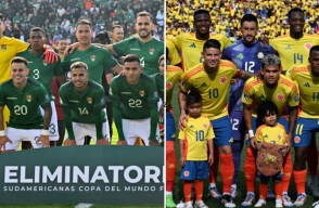 Selecciones de Bolivia y Colombia.