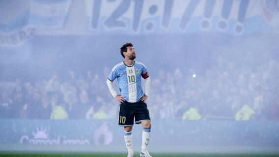 Lionel Messi en su despedida con la Selección de Argentina. 