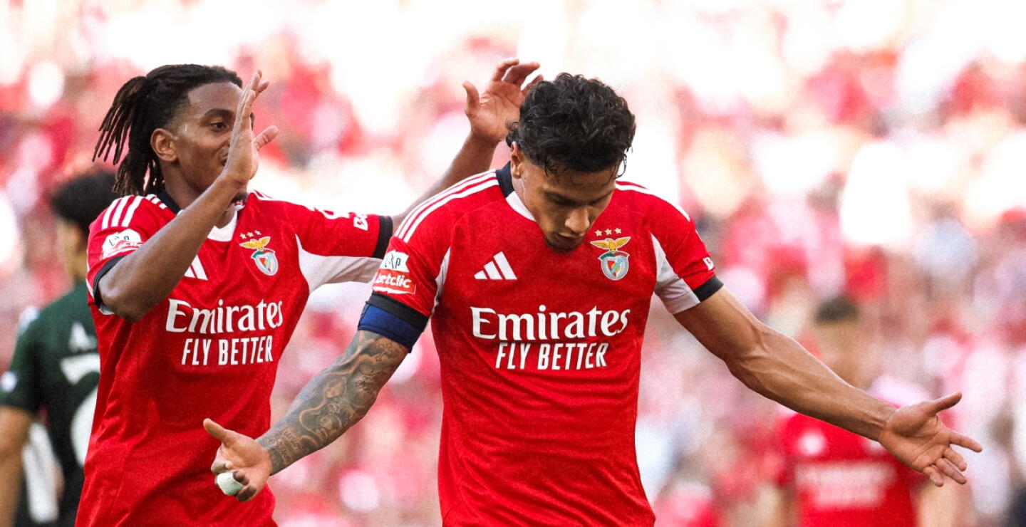 Richard Ríos en uno de los partidos con Benfica en la Liga de Portugal. 