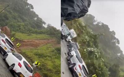 Video captó momento exacto del derrumbe en vía Quibdó - Medellín que deja varios muertos