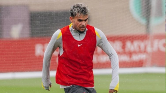 Luis Díaz entrenando con Liverpool Luis Díaz entrenando con Liverpool