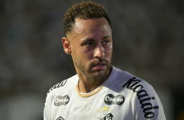 Neymar, figura y capitán del Santos. 