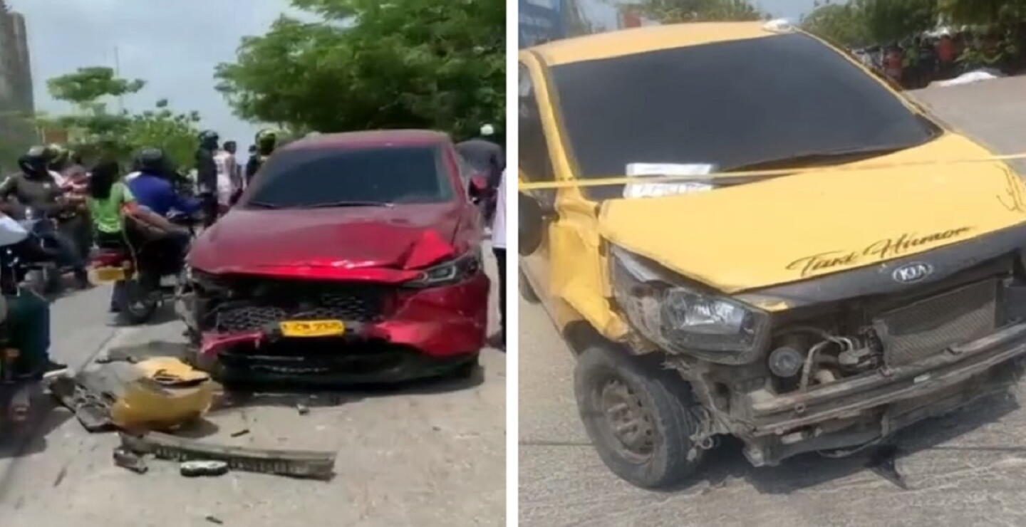 Robo en Cartagena: así fue el momento en el que un comerciante arrolló a dos ladrones