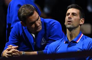 Roger Federer y Novak Djokovic, en la Laver Cup 2022 Roger Federer y Novak Djokovic, en la Laver Cup 2022