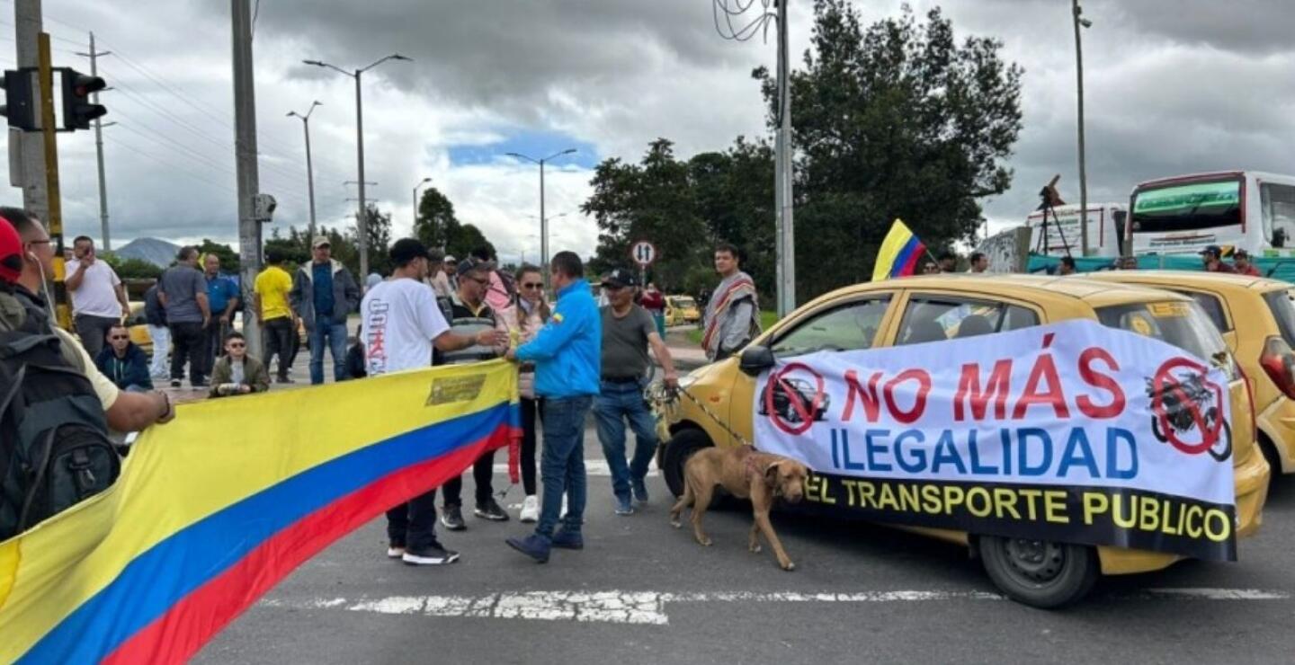 Paro de taxistas en Bogotá