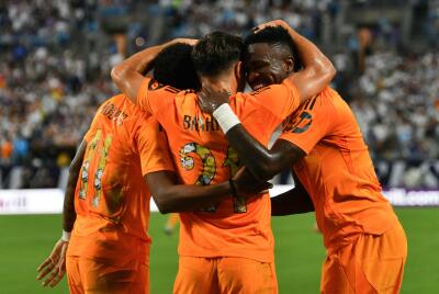 Real Madrid celebra contra el Chelsea, en pretemporada Real Madrid celebra contra el Chelsea, en pretemporada