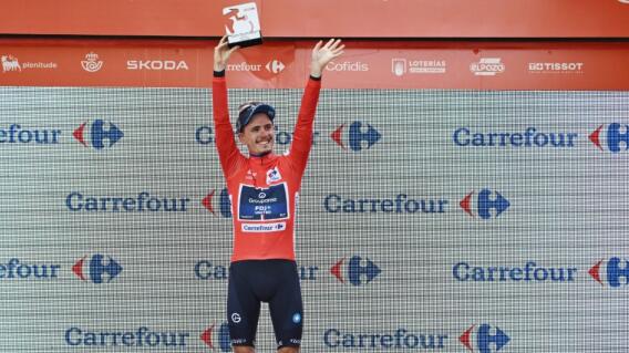 David Gaudu, líder de la Vuelta a España 2025, tras la etapa 4. David Gaudu, líder de la Vuelta a España 2025, tras la etapa 4.