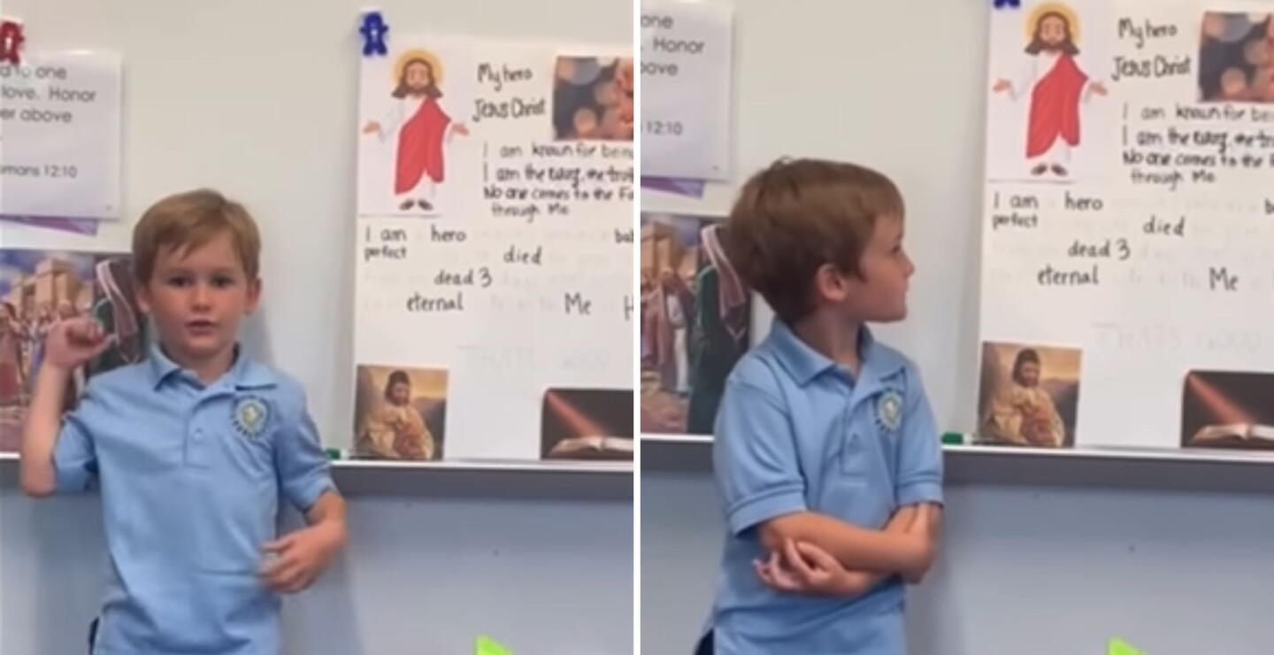 Niño presentó a Jesús como su superhéroe favorito frente a sus compañeros de clase