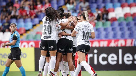 Jugadoras de Corinthians festejando su pase a 'semis', en la Copa Libertadores femenina 2023. Jugadoras de Corinthians festejando su pase a 'semis', en la Copa Libertadores femenina 2023.