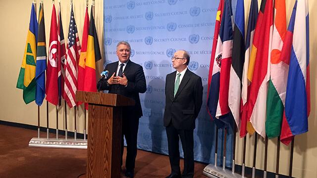  Pese a tensiones de las últimas semanas, Duque se reunió con el secretario general de la ONU