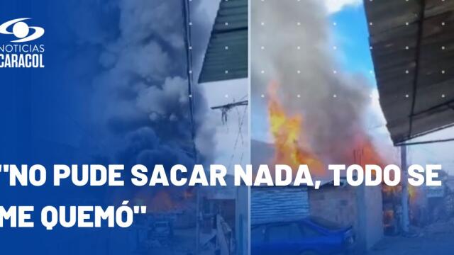 Incendio en El Paraíso, un humilde barrio de Bogotá, dejó a más de 70 personas sin hogar Incendio en El Paraíso, un humilde barrio de Bogotá, dejó a más de 70 personas sin hogar