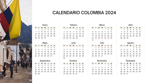 El calendario Colombia 2024 tiene 17 días festivos El calendario Colombia 2024 tiene 17 días festivos