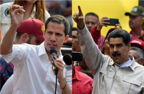 BLU Radio // Juan Guaidó y Nicolás Maduro // Foto: AFP