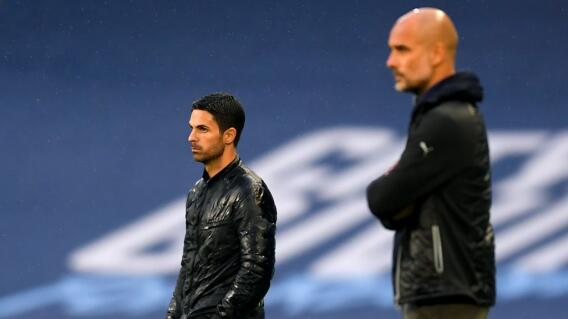 Pep Guardiola y Mikel Arteta Pep Guardiola y Mikel Arteta