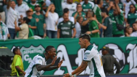 Celebración del Deportivo Cali, en la Liga Betplay. Celebración del Deportivo Cali, en la Liga Betplay.