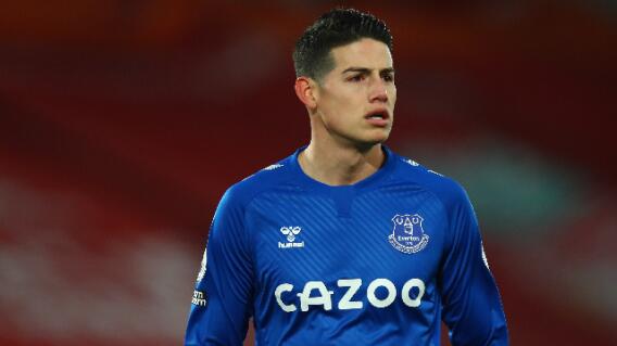 James Rodríguez, en amistoso con el Everton James Rodríguez, en amistoso con el Everton
