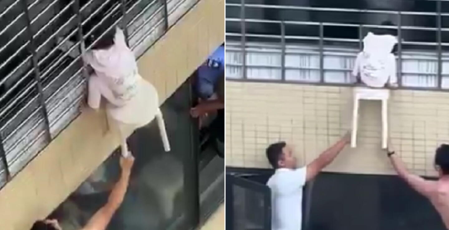 Niña de 3 años quedó colgando de una ventana en un piso 12 en China: así fue el rescate