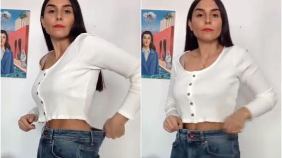 23422_Truco para ajustar un pantalón que queda ancho / Foto: captura video 23422_Truco para ajustar un pantalón que queda ancho / Foto: captura video