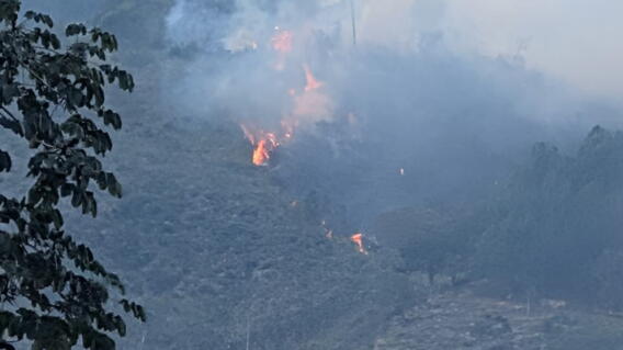 Incendio forestal en Matanza, Santander, consumió 30 hectáreas.