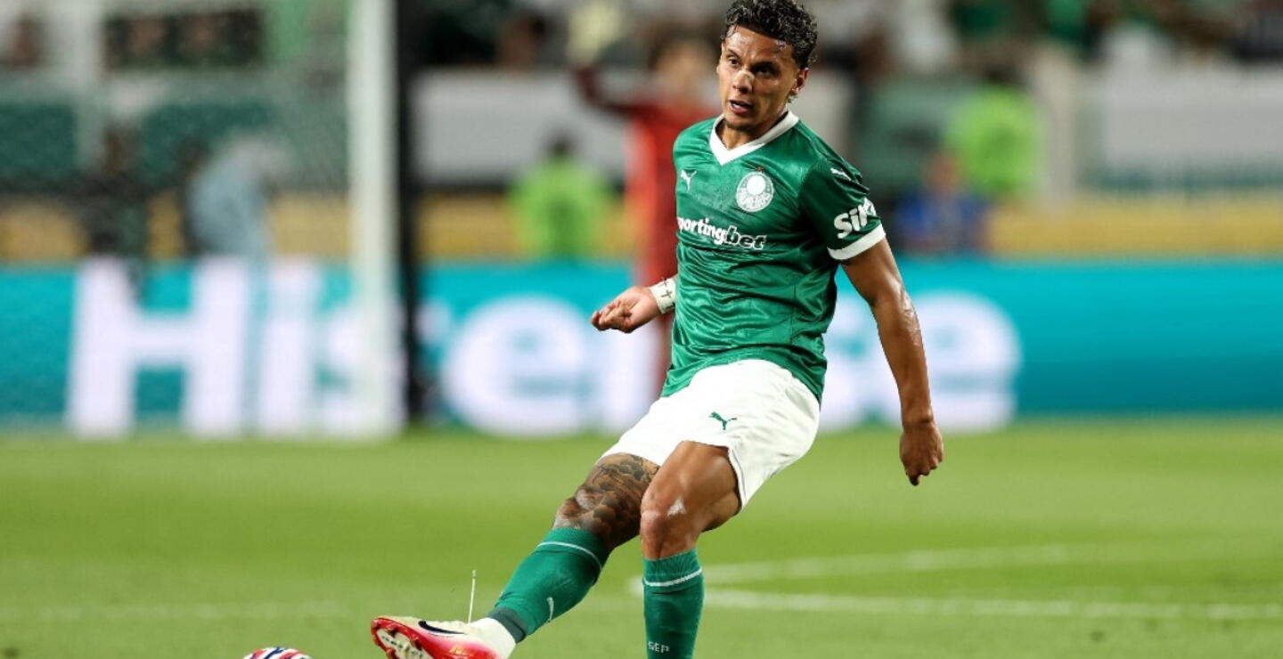 Richard Ríos en uno de los partidos con Palmeiras en el Mundial de Clubes. 