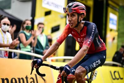 Egan Bernal, ciclista colombiano en el Tour de Francia. Egan Bernal, ciclista colombiano en el Tour de Francia.