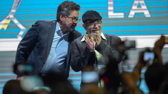 290385_BLU Radio. Iván Márquez - Rodrigo Londoño // Foto: AFP