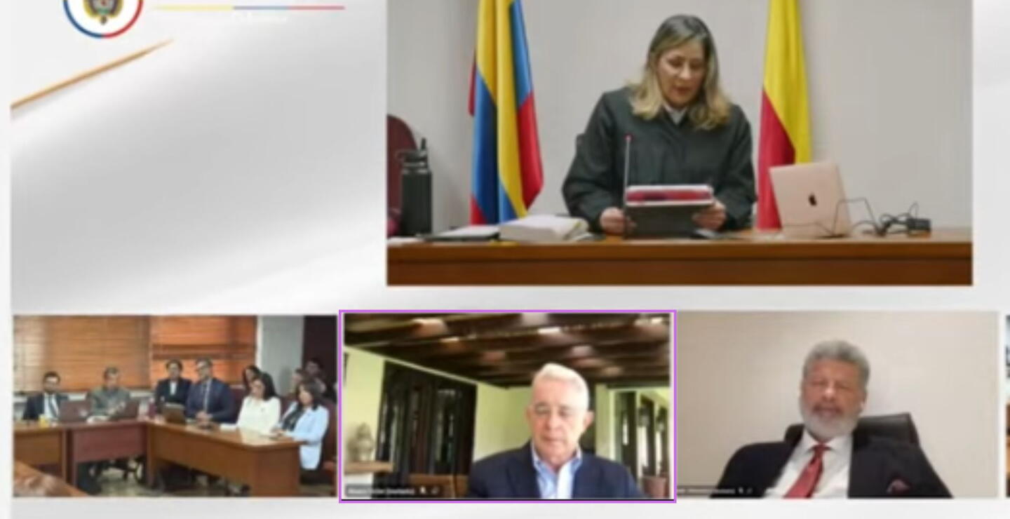 Álvaro Uribe Vélez en juicio de lectura de fallo el 28 de julio