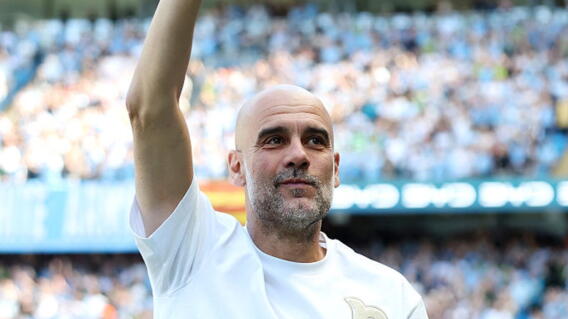 Pep Guardiola se despidió como técnico del Manchester City. 