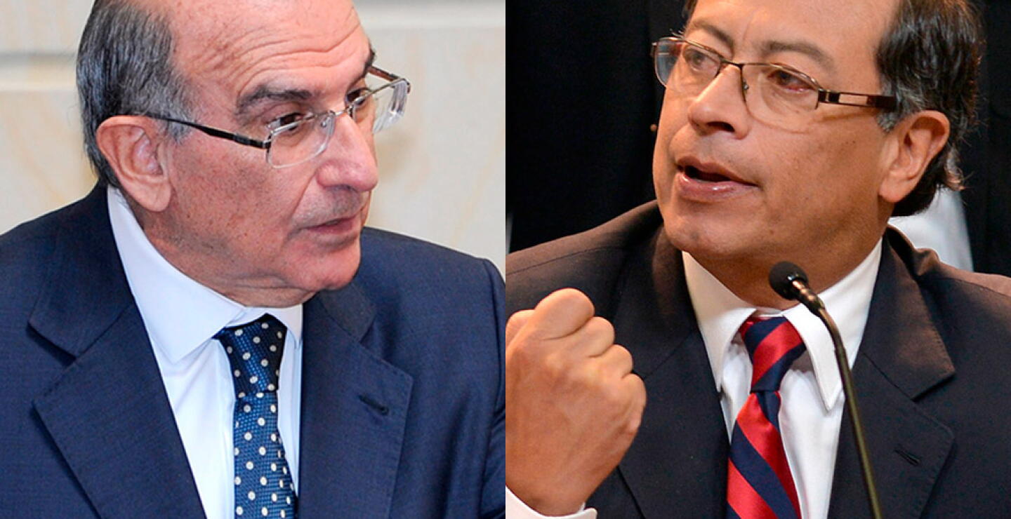 375446_Humberto de la Calle y Gustavo Petro // Fotos: AFP