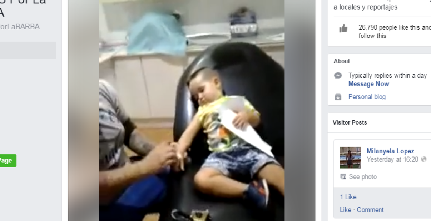 281545_BLU Radio El menor fue tatuado por su padre - Foto: Pantallazo Facebook Locos por la barba