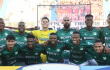 Jugadores del Deportivo Cali en el partido contra Junior. 