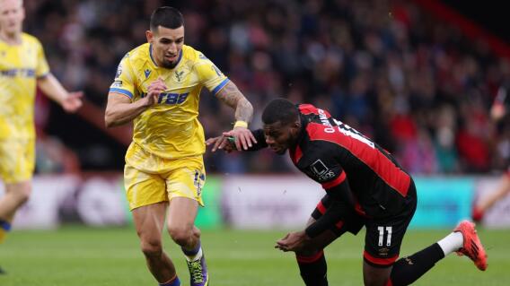 Daniel Muñoz, lateral derecho de Crystal Palace, en el partido contra Bournemouth, por la Premier League Daniel Muñoz, lateral derecho de Crystal Palace, en el partido contra Bournemouth, por la Premier League